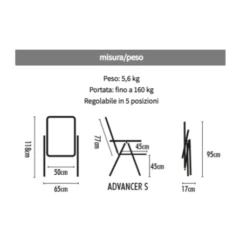 WESTFIELD Sedia Pieghevole Brunner Advancer Small -Offerta economica Brunner sedia pieghevole advancer small 2